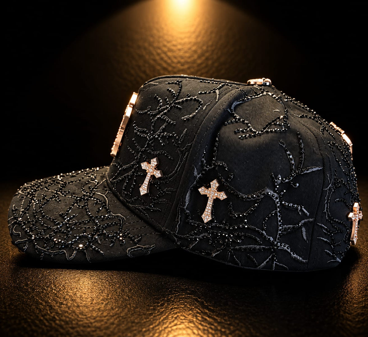 AB Hats "NY Thorned 24k Rose Gold"