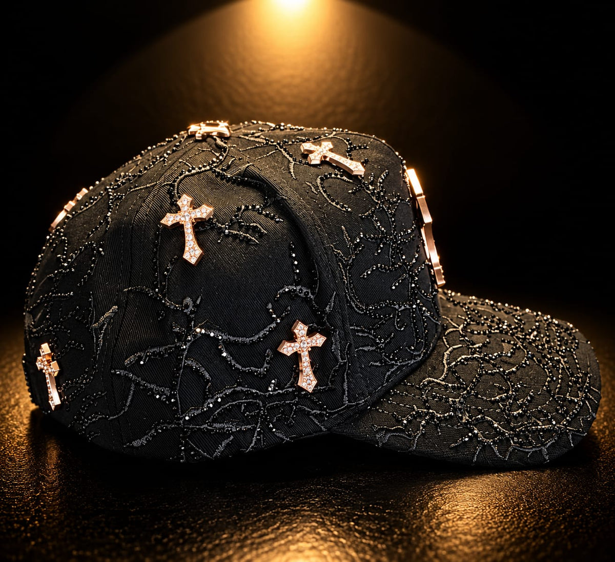AB Hats "NY Thorned 24k Rose Gold"