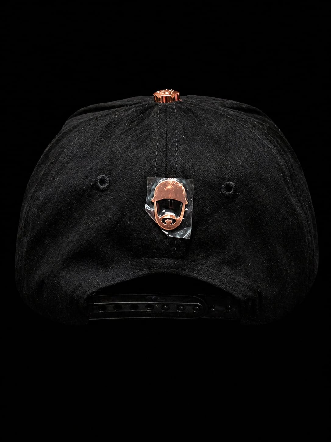 BARBAS HATS ROSE GOLD PLATED SKULLS