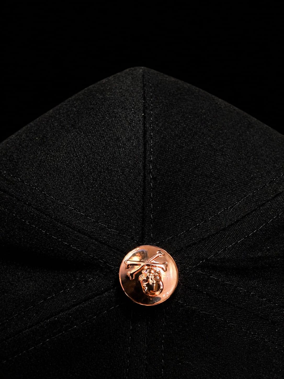 BARBAS HATS ROSE GOLD PLATED SKULLS