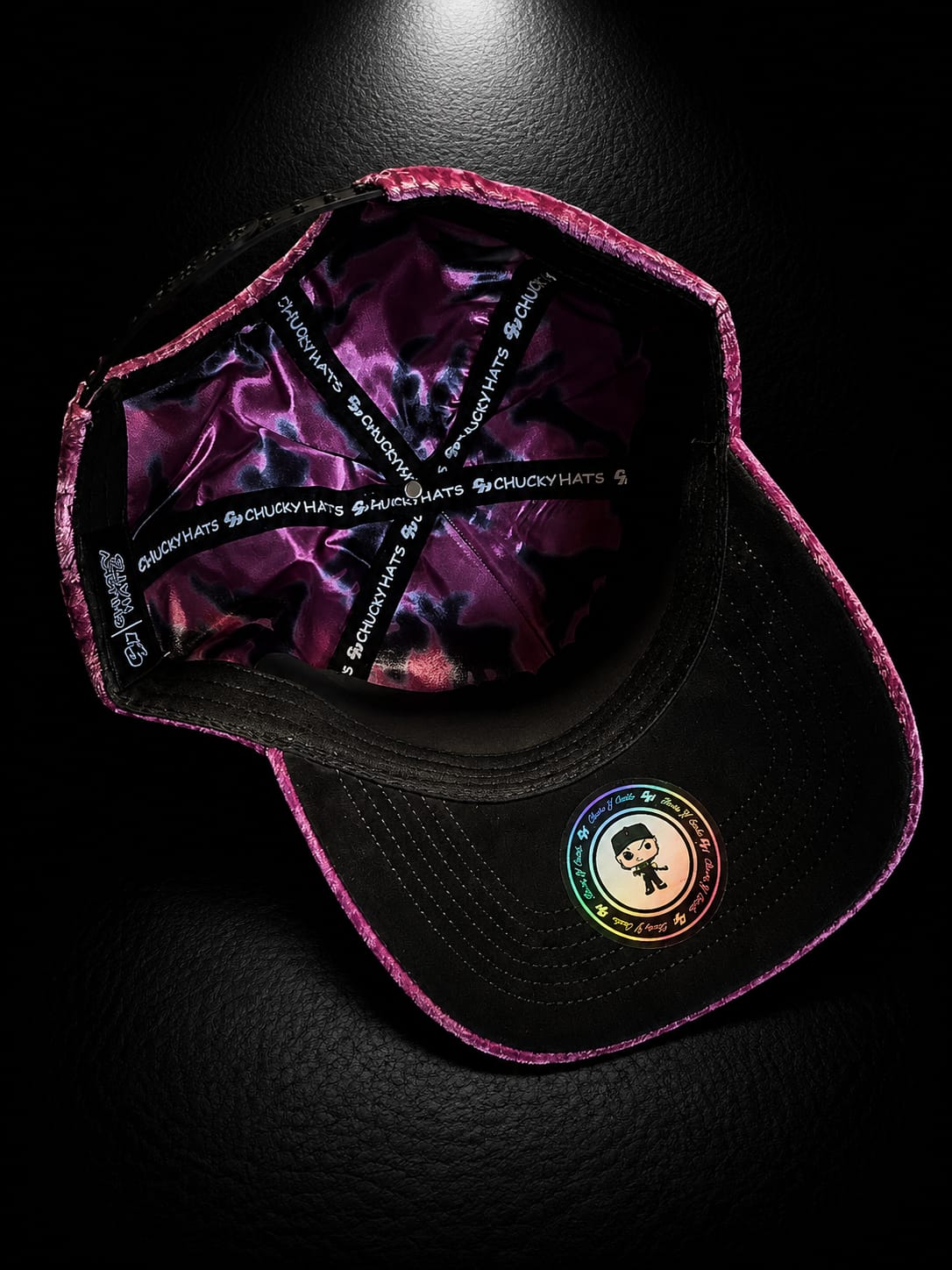 Chucky Hats "Lucifer Pink Velvet"